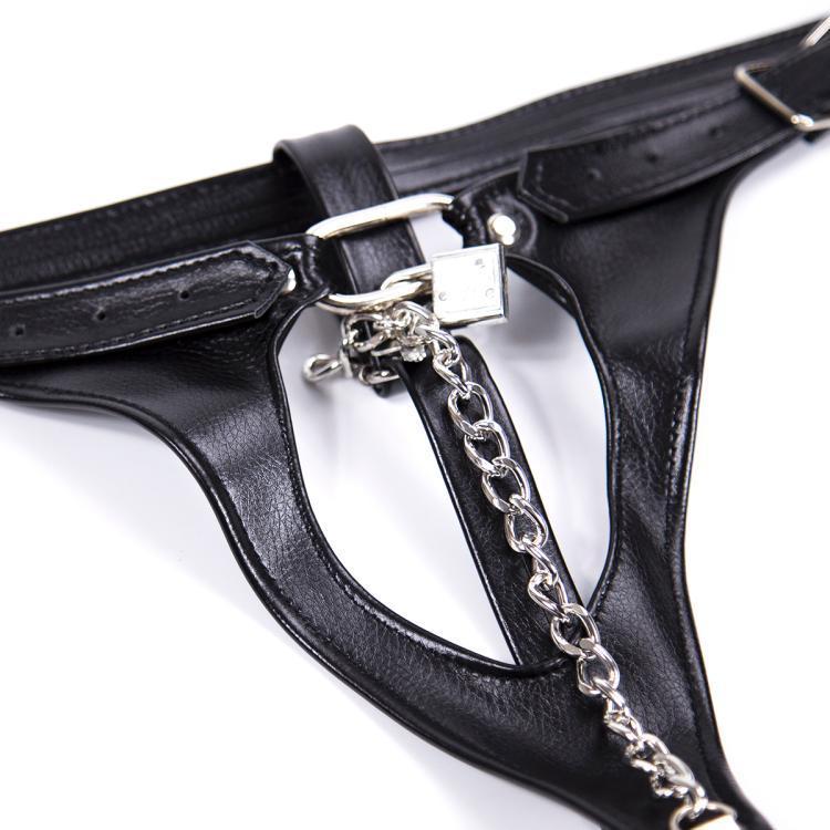 Dominatrix Leather Chain Knickers