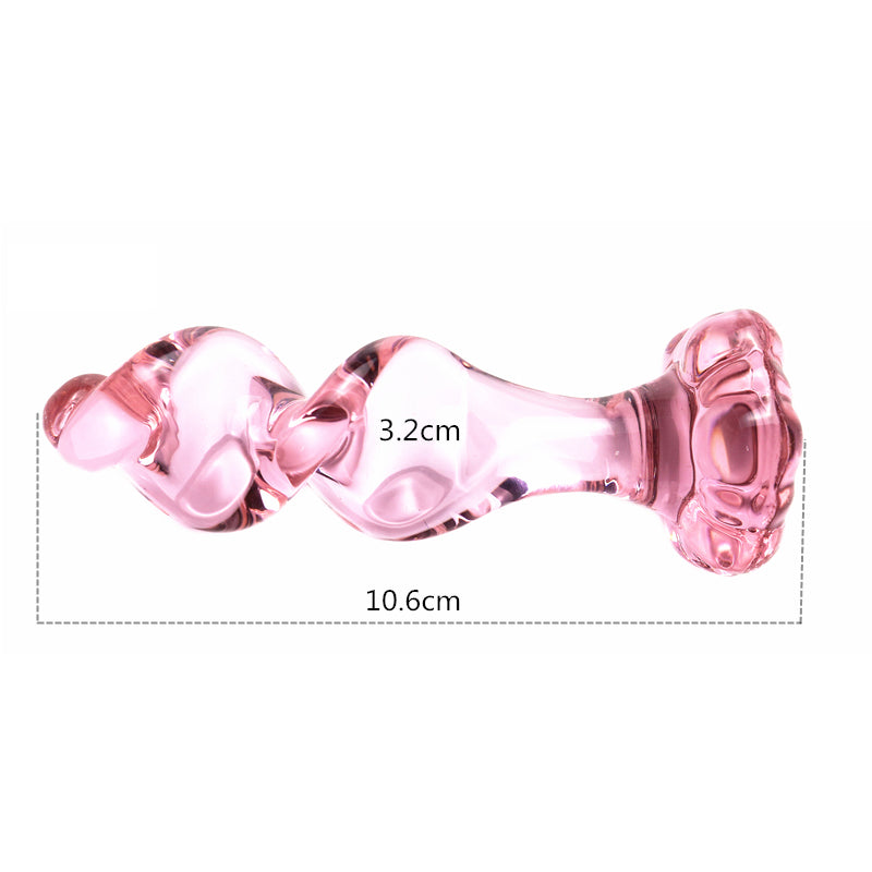 The Flower Twist Glass Butt Plug