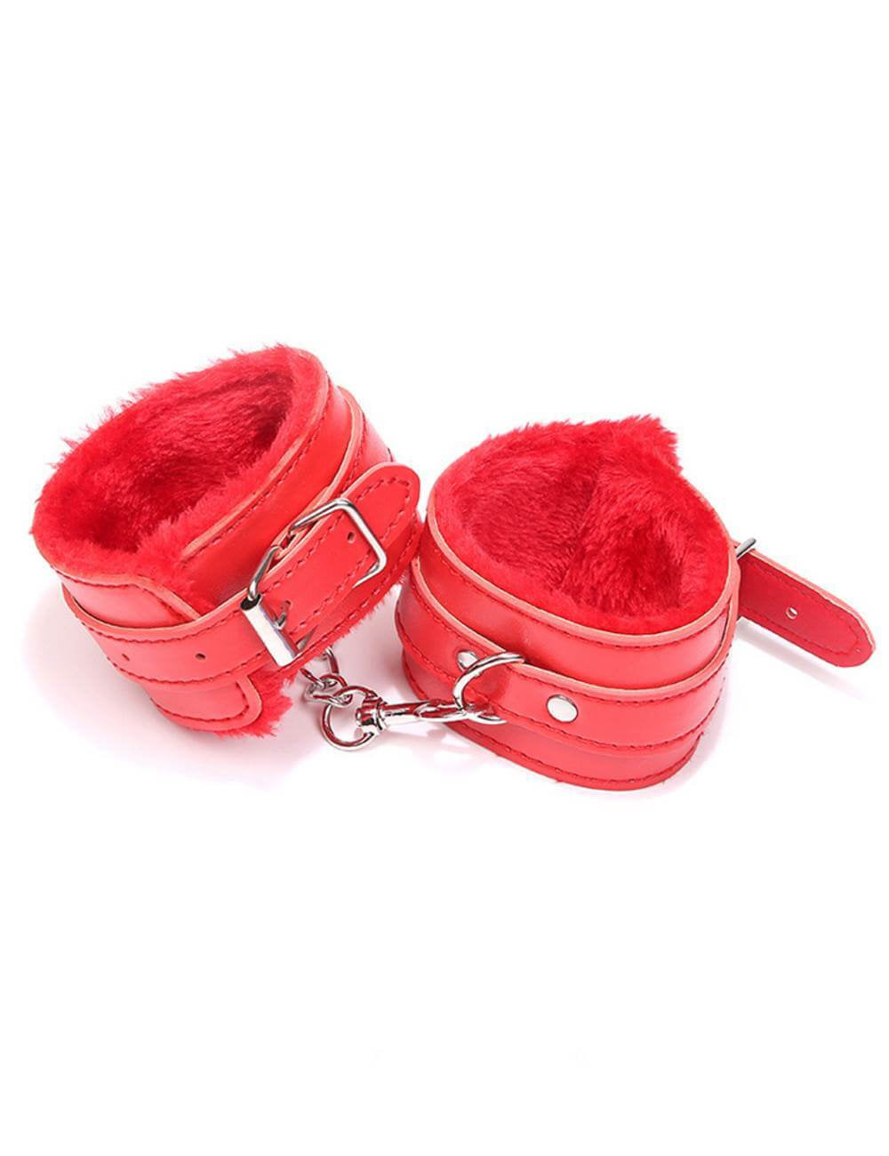Faux Leather Fluffy Hand Cuffs