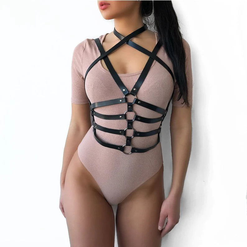 Faux Leather Bustier