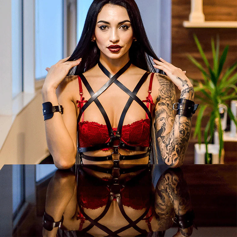Faux Leather Bustier