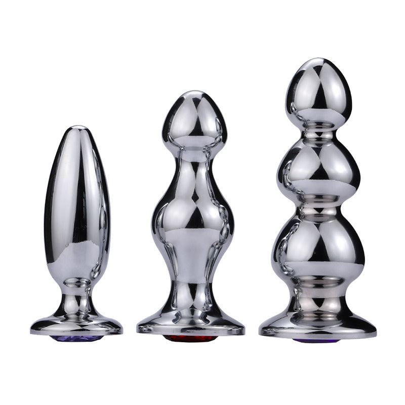 Shafted Bead Stainless Steel Butt Plug