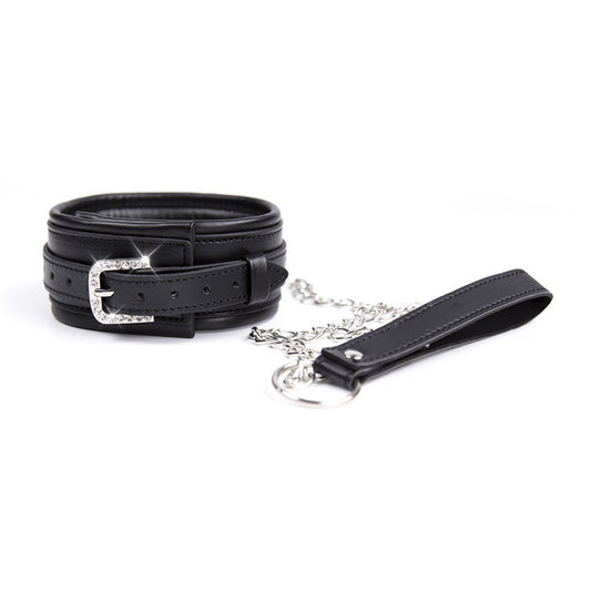 Diamante Leather Collar