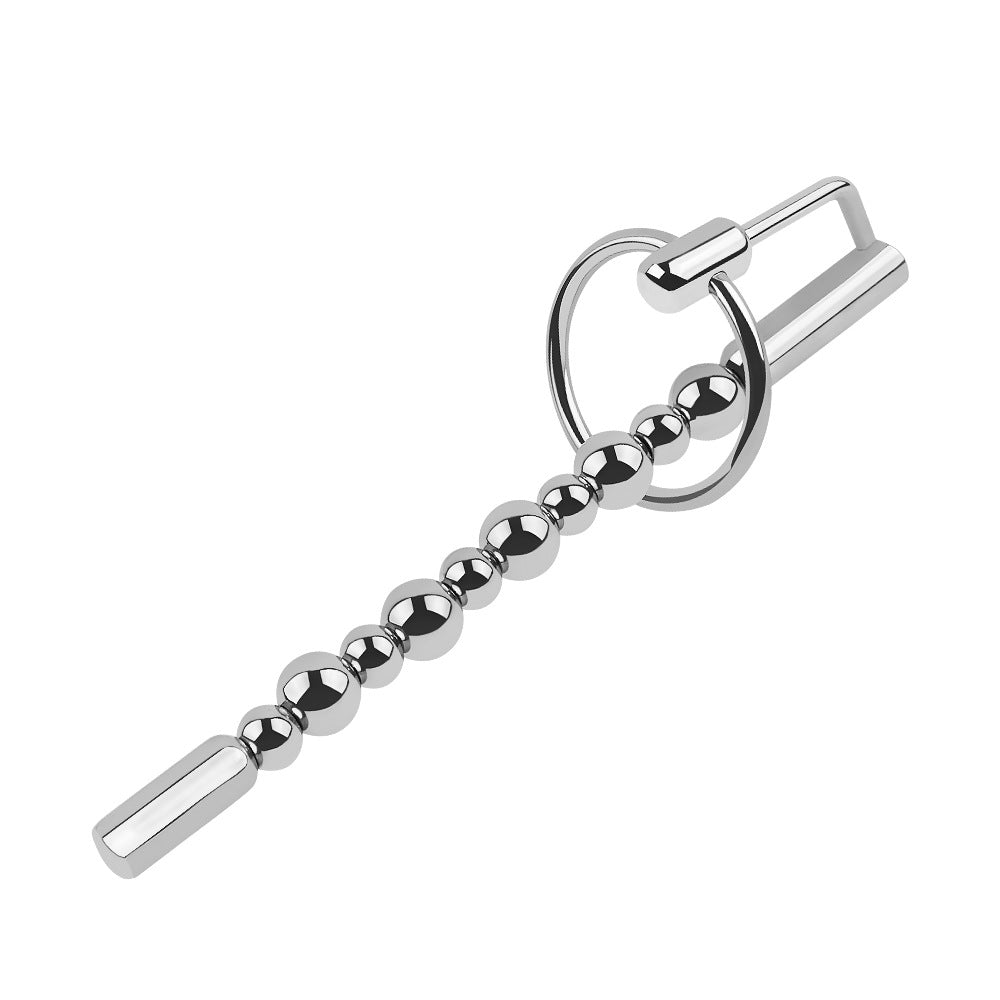 Stainless Steel Glans Ring Penis Plug Lace And Leather stainless-steel-glans-ring-penis-plug-lace-and-leather