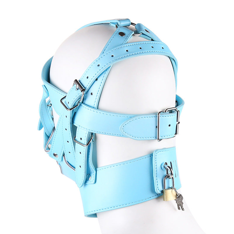 Sensory Deprivation Fetish Hood with Zipped Mouth