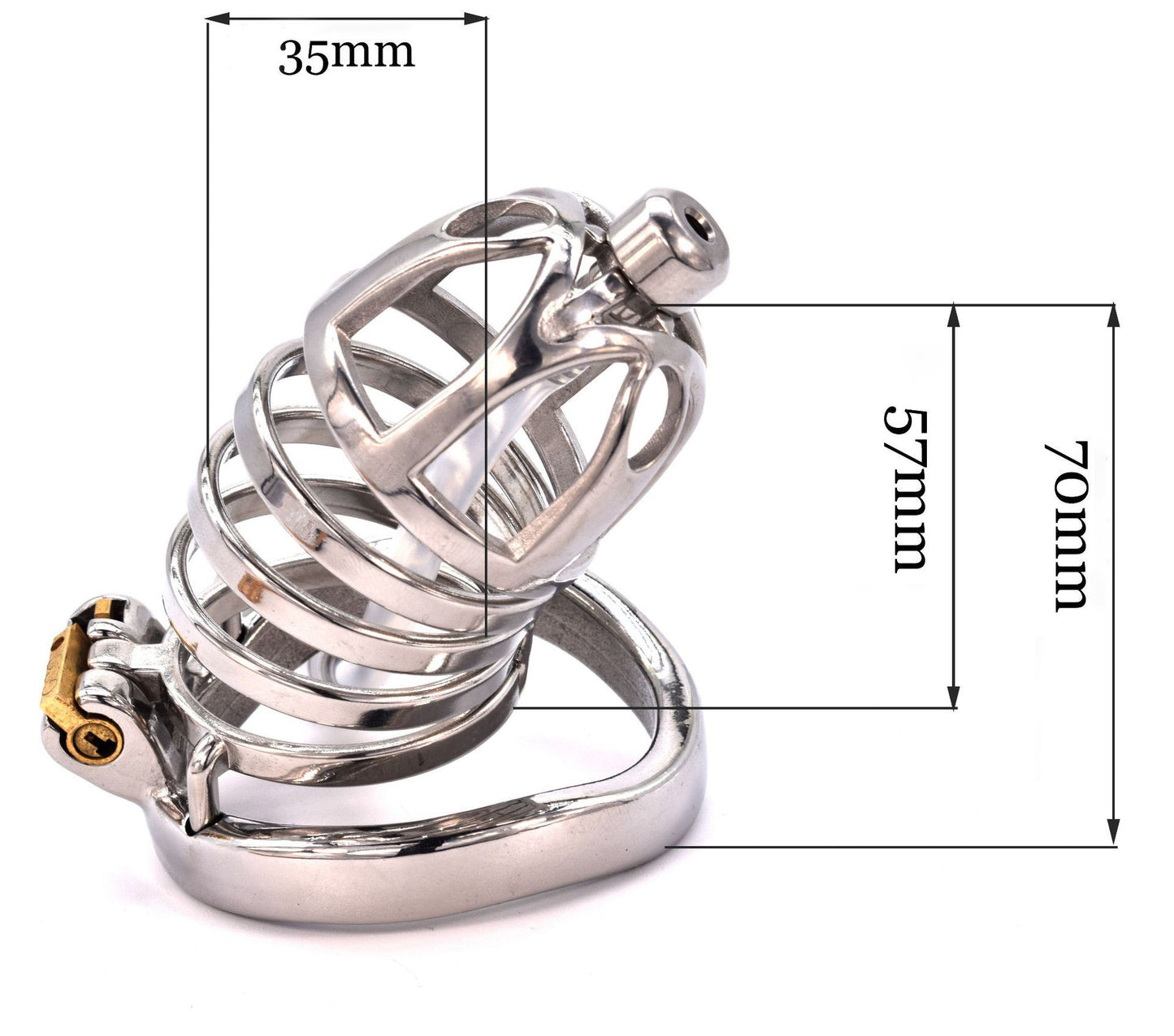Chastity Cage with Silicone Urethral Sound