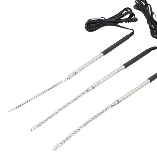 Electric Shock Stainless Steel Ribbed Urethral Dilator