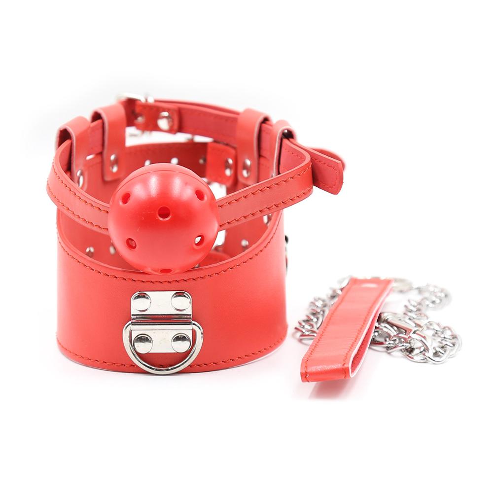 Ball Gag Bondage Collar With Lead Lace And Leather ball-gag-bondage-collar-with-lead-lace-and-leather