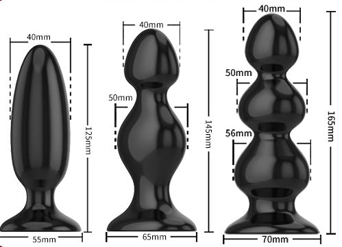 Tapered Silicone Butt Plug Set (3-Piece)