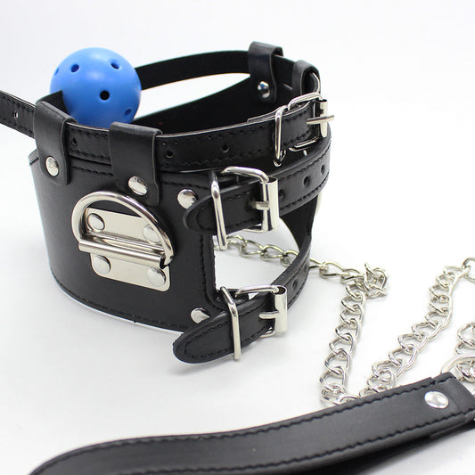 'Neck Brace' Ball Gag Bondage Collar