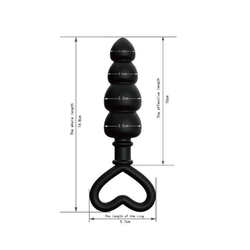 Silicone Heart Anal Beads