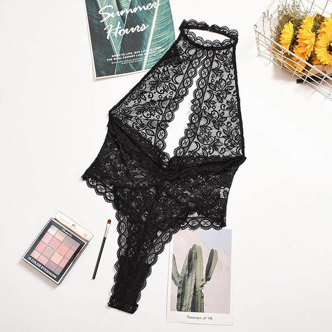 Open Chest Sexy Lace Bodysuit Lingerie