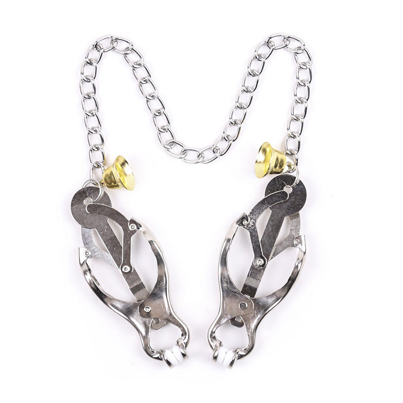Metal Nipple Clamps and Chain with Bells