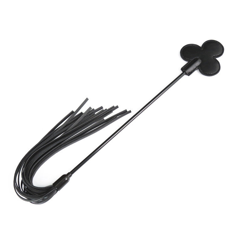 Black Novelty Spanking Crop with Tassels