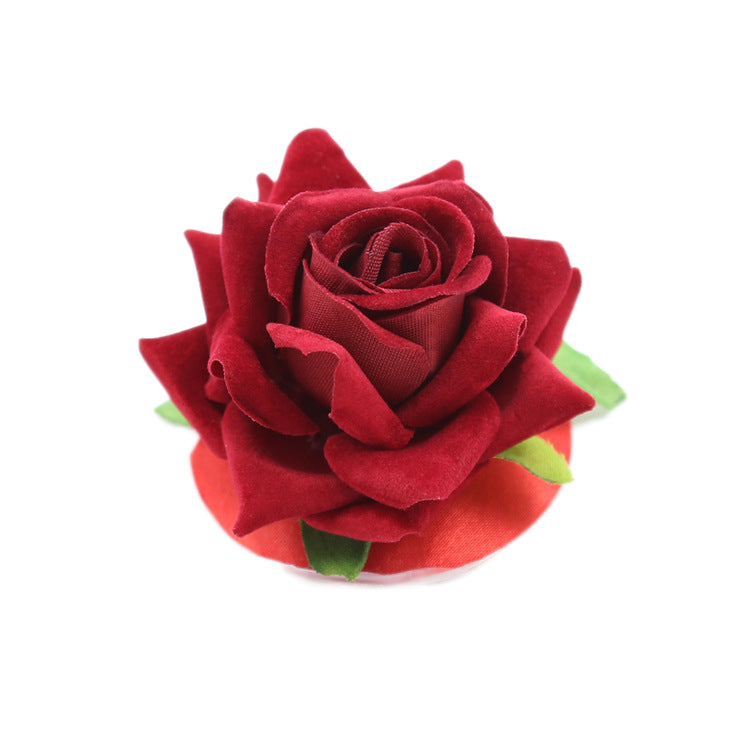 Red Velvet Blooming Rose Nipple Pasties