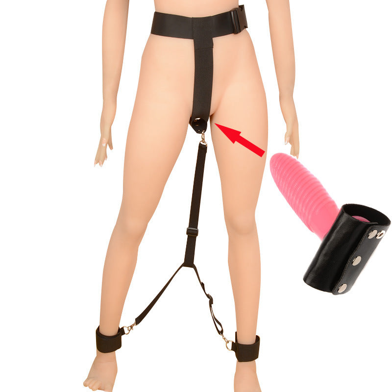 Dildo Harness and Ankle Cuffs Restraint