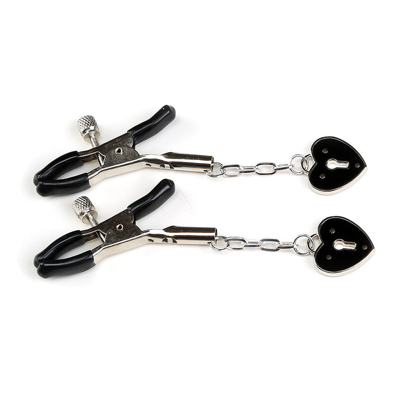 Nipple Clamps with a Heart Shaped Lock