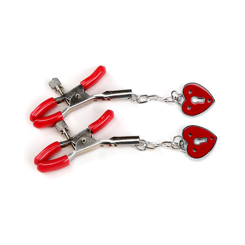 Nipple Clamps with a Heart Shaped Lock