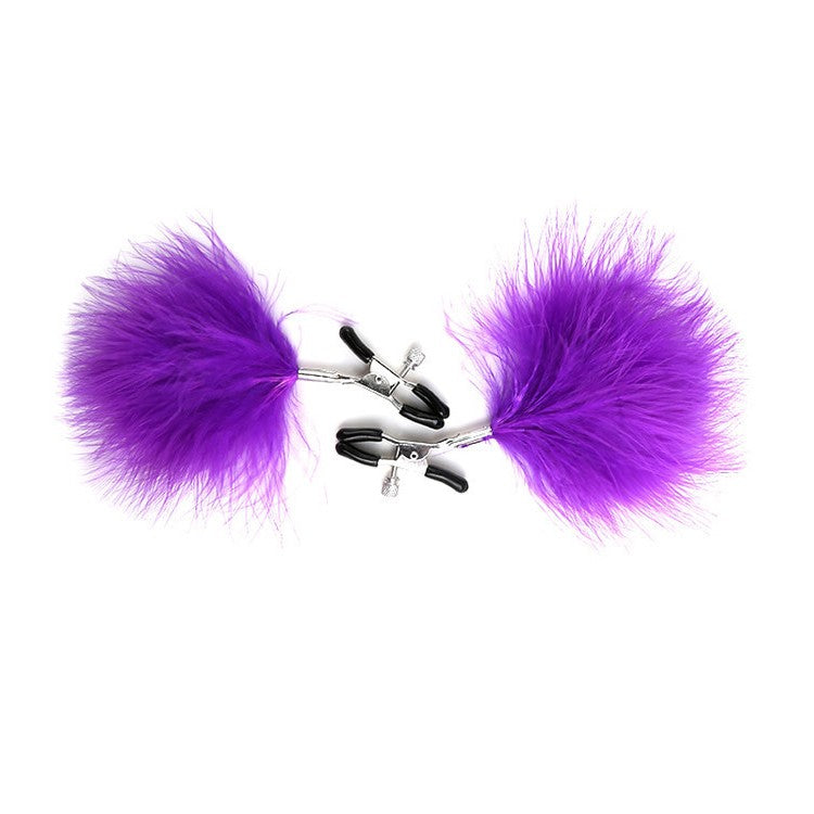 Fluffy Feathered Adjustable Nipple Cllips