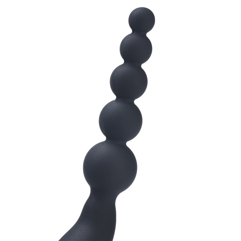 Anal Pop Black Silicone Beaded Butt Plug