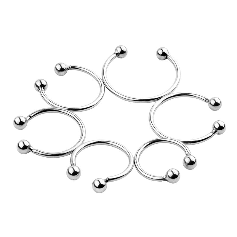 Metal Beaded Couples Cock Rings Set (6 Pack)