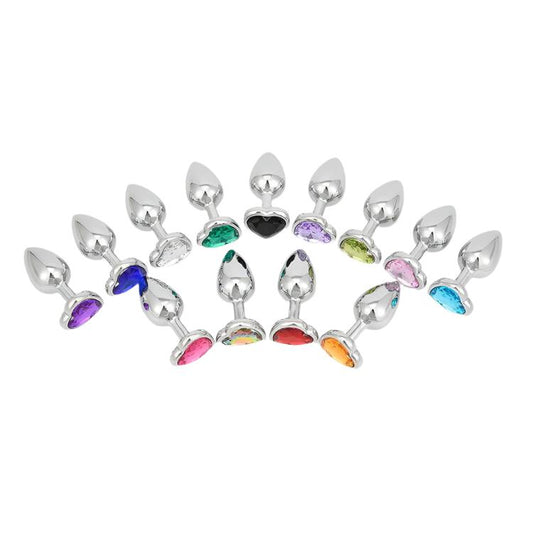 Heart Shaped Jewelled Butt Plugs (3 Piece)