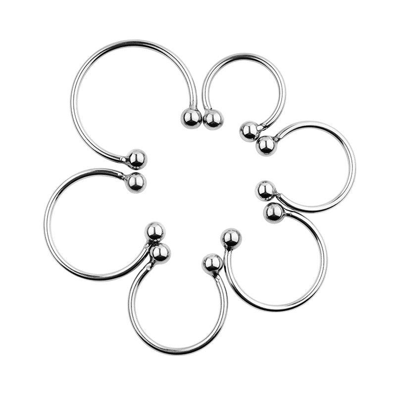 Metal Beaded Couples Cock Rings Set (6 Pack)