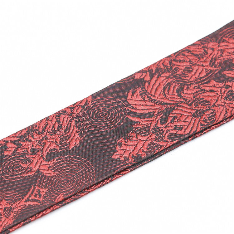 Scarlet Brocade Ribbon Ball Gag