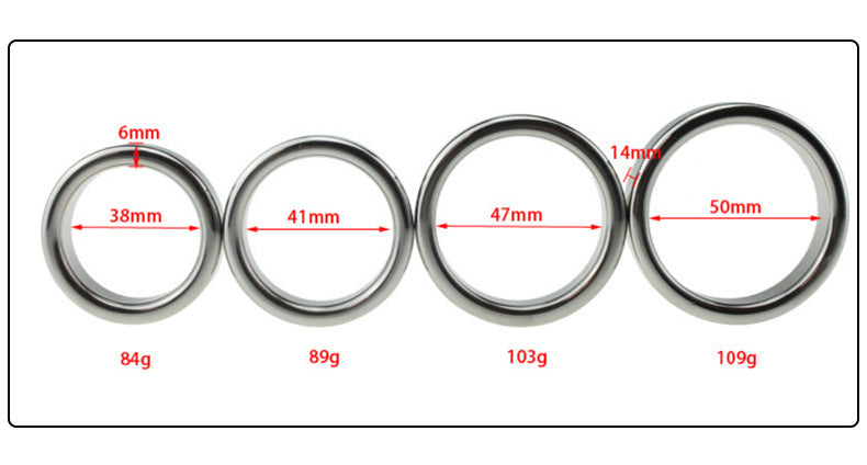 Thick Metal Cock Rings Set (4 Pack)