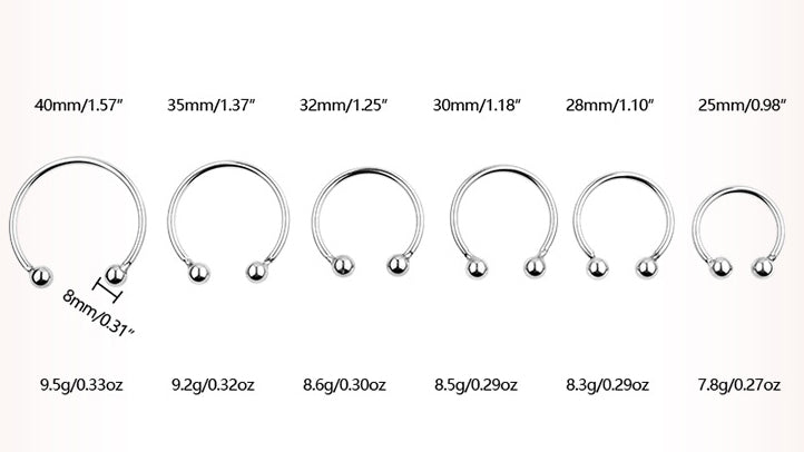 Metal Beaded Couples Cock Rings Set (6 Pack)