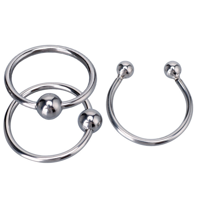 Metal Beaded Couples Cock Rings Set (6 Pack)