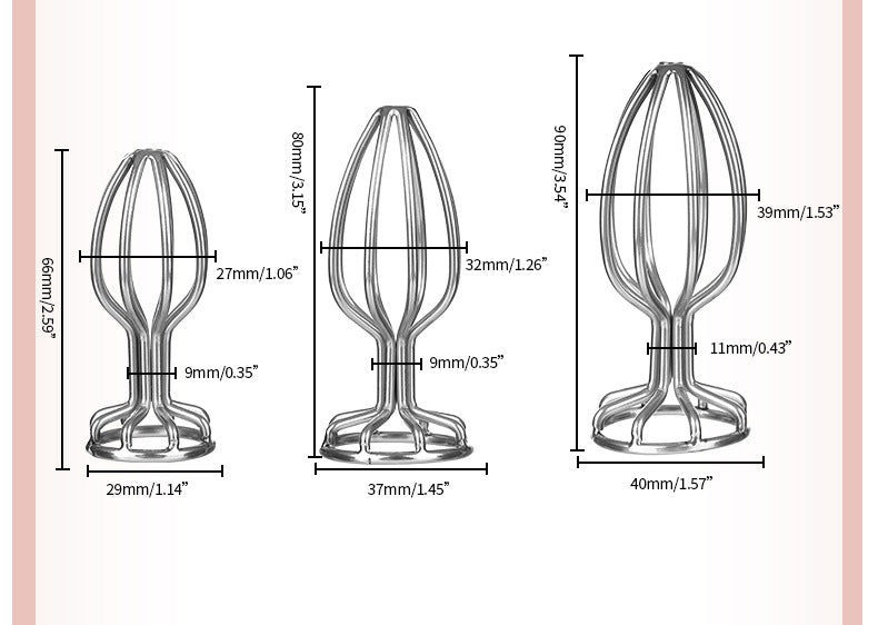 Hollow Steel Butt Plug Set
