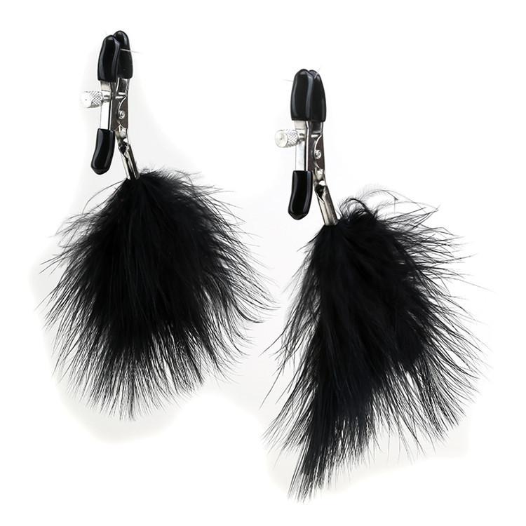 Fluffy Feathered Adjustable Nipple Cllips
