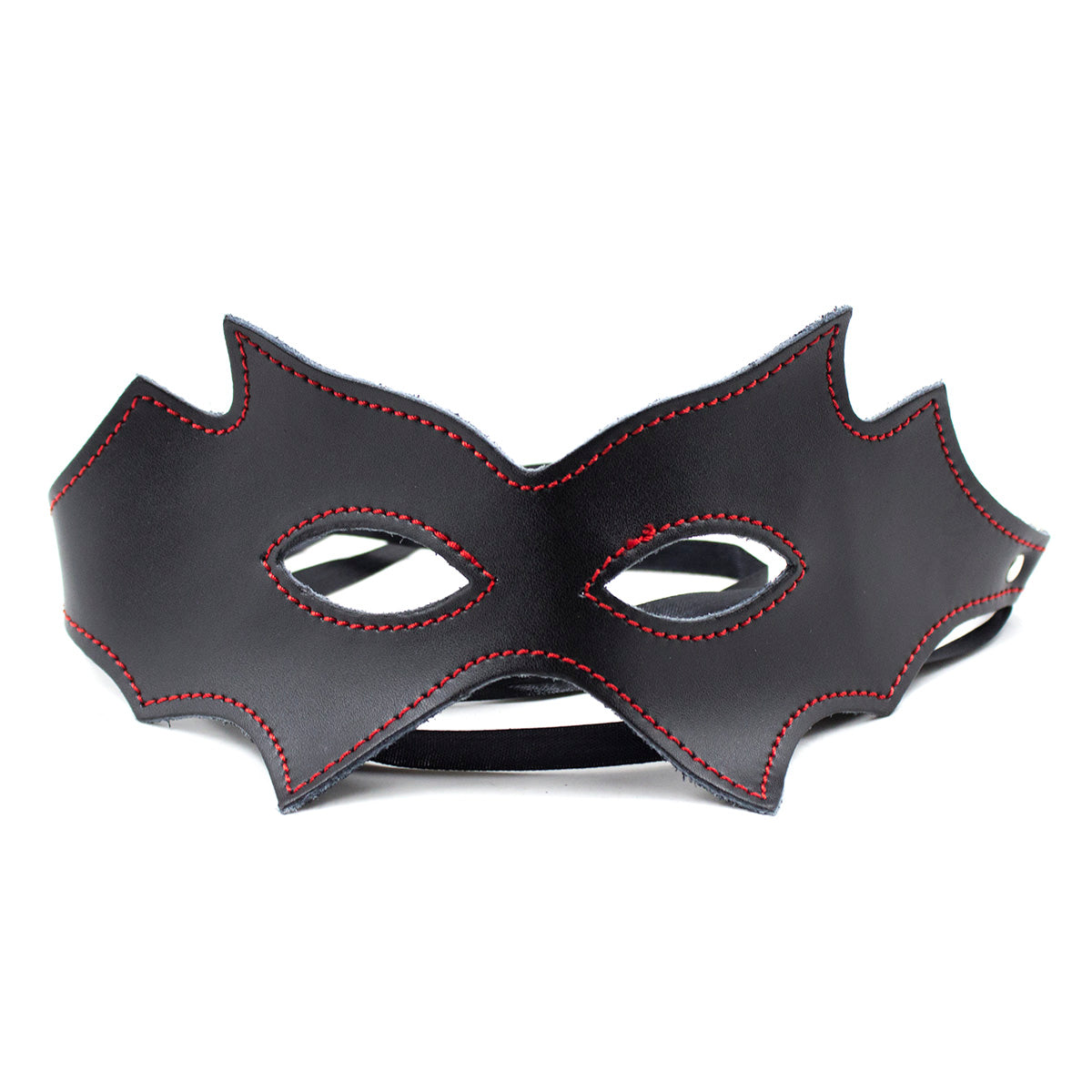 Black and Red Bondage Bat Eye Mask 