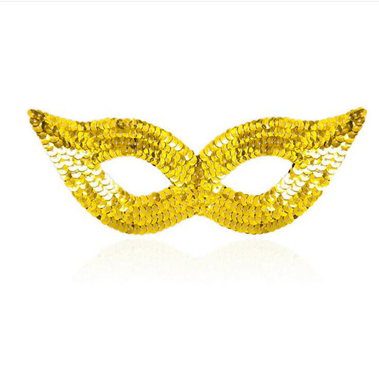 Golden Sequin Eye Mask