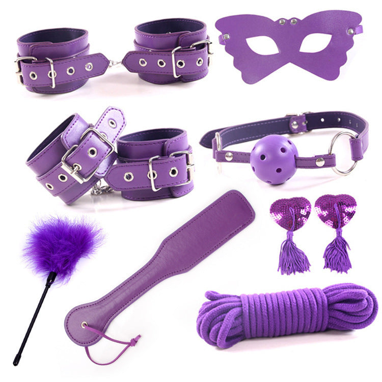 Couples Purple 8 Piece Bondage Kit