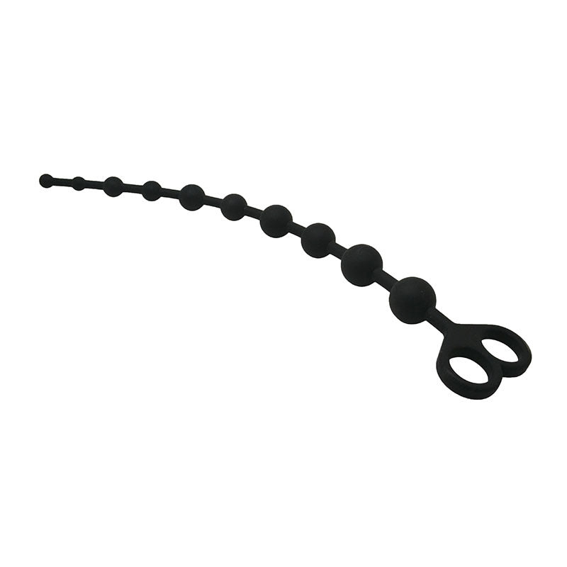 The Silicone Anal Beads with Two Hole Pull Ring