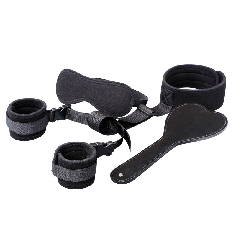 Custom Hand Restraints Neck to Hand Cuff Restraint Kit – Lace and Leather